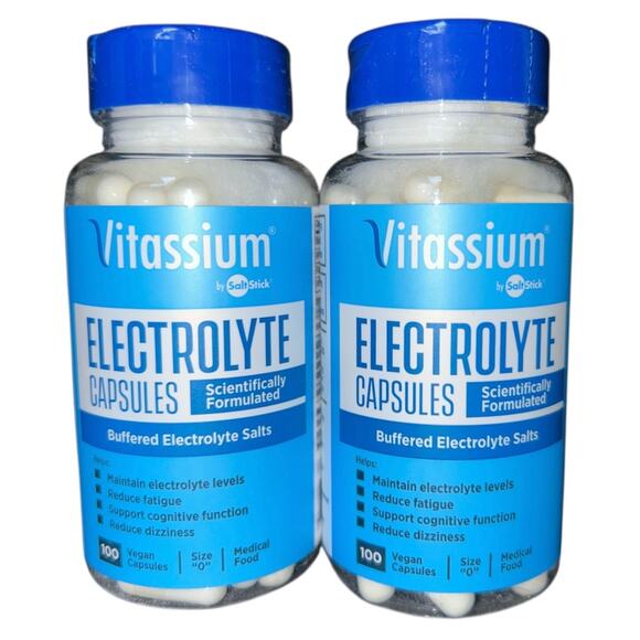 Vitassium SaltStick Electrolyte Capsules 100 Count 11/2026+ Lot Of 2 New Sealed - Picture 1 of 2